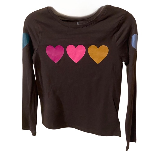 NWT GAP Love (2) Long Sleeved Brown + Blue T-Shirts (2) Girls Size XL - 12. - Picture 3 of 15
